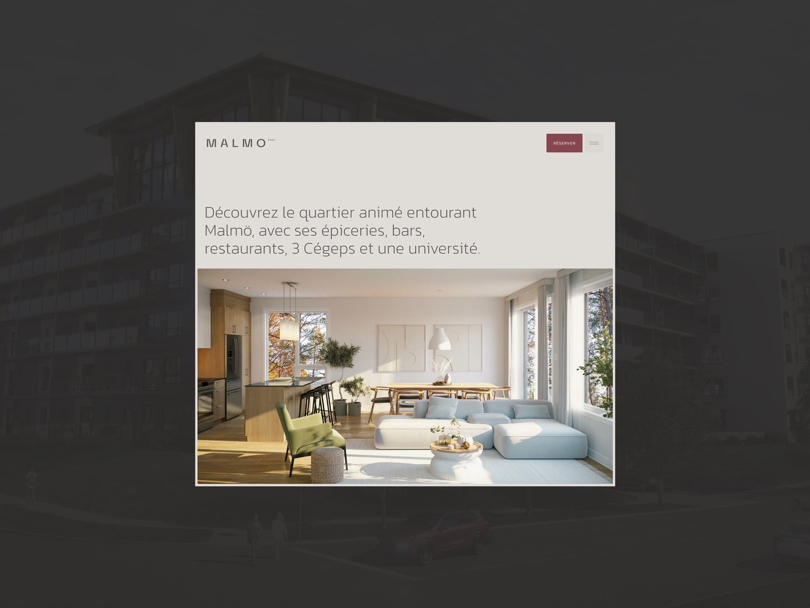 Site vitrine - Site Web - Malmo Appartements
