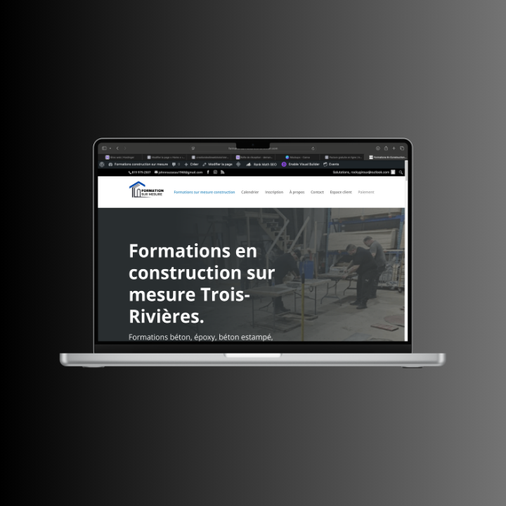 categories:website design/modification:services:e-commerce - Formation construction sur mesure