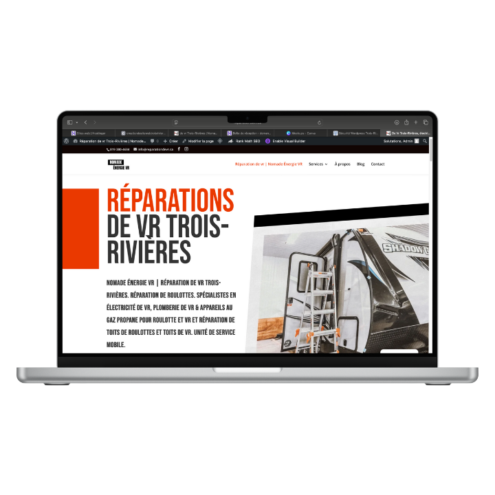 categories:website design/modification:services:static website - Nomade énergie VR