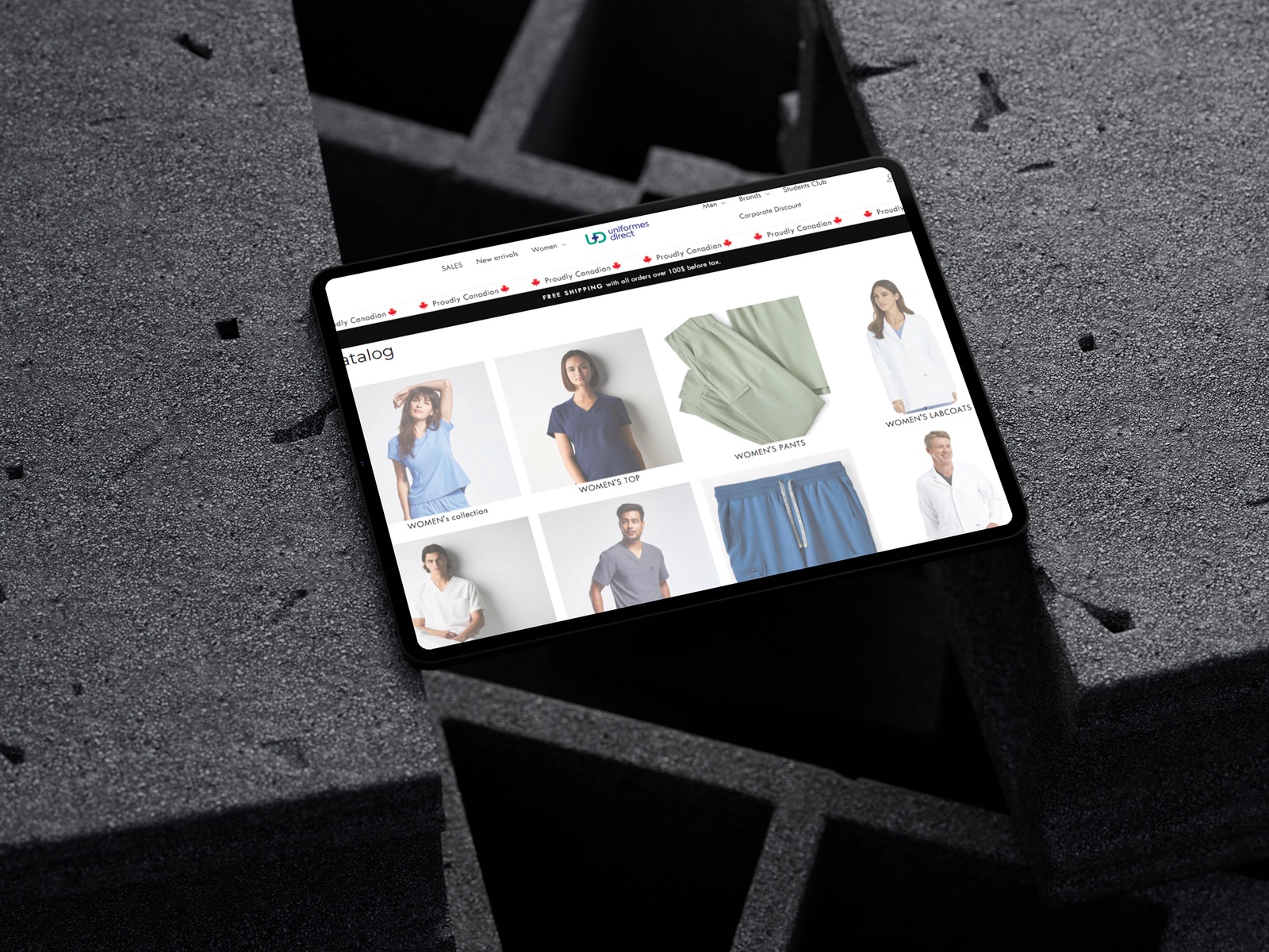 categories:website design/modification:services:e-commerce - Uniformes Direct