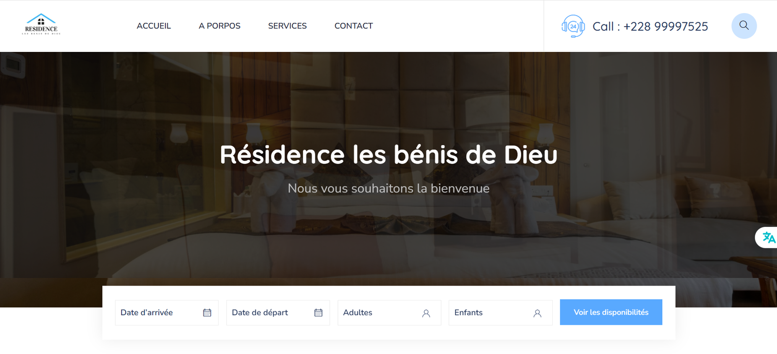 Web - Résidence les bénis de Dieu