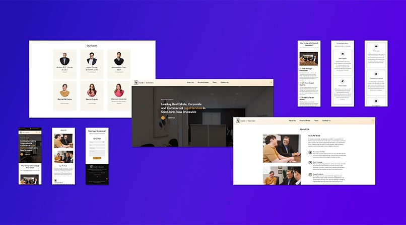 Interface design (UI/UX) - Gandy & Associates Website Design