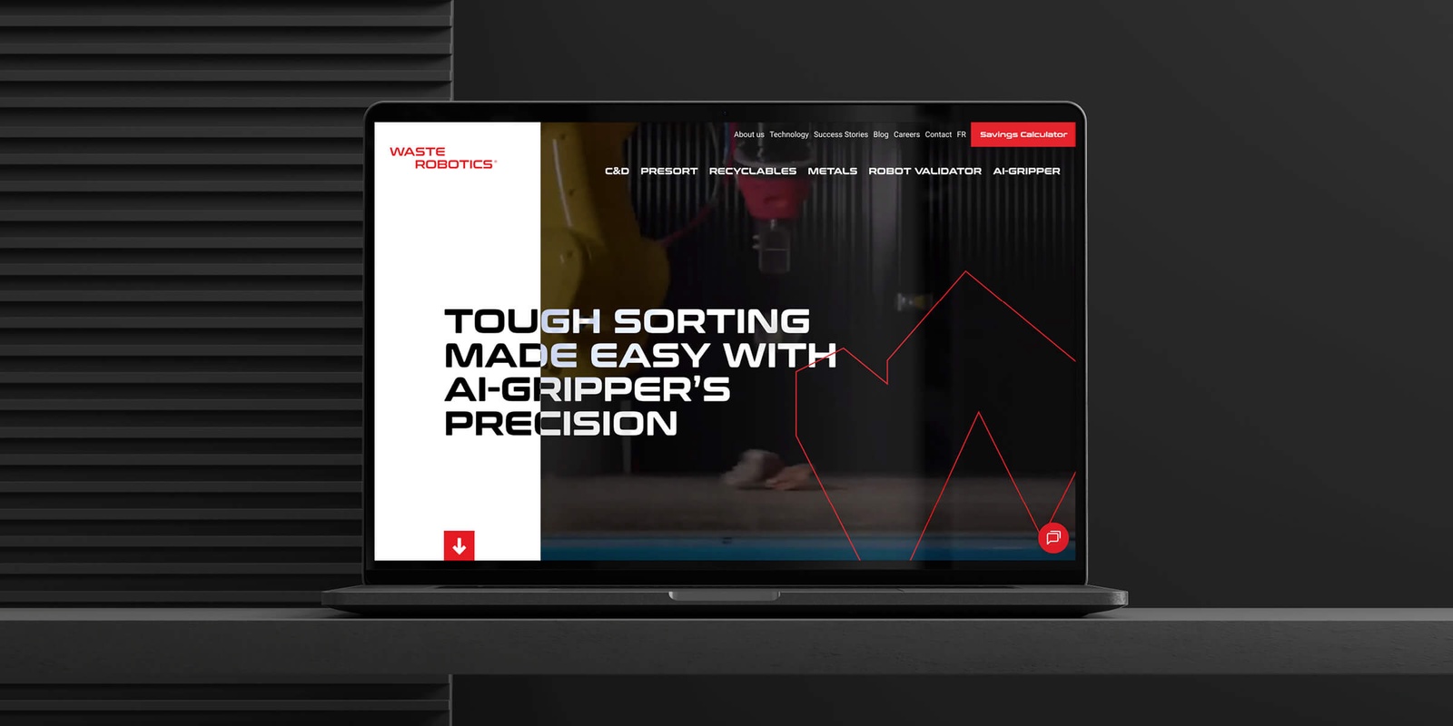 Site vitrine - Waste Robotics