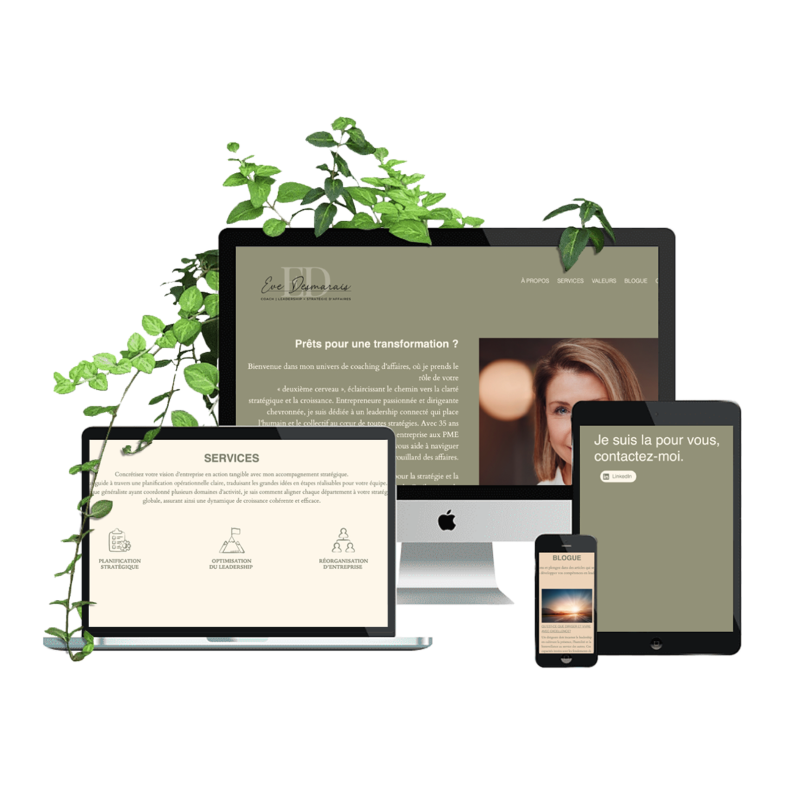 categories:website design/modification:services:static website - Site Web Vitrine | Coach | Leadership + stratégie d'affaires