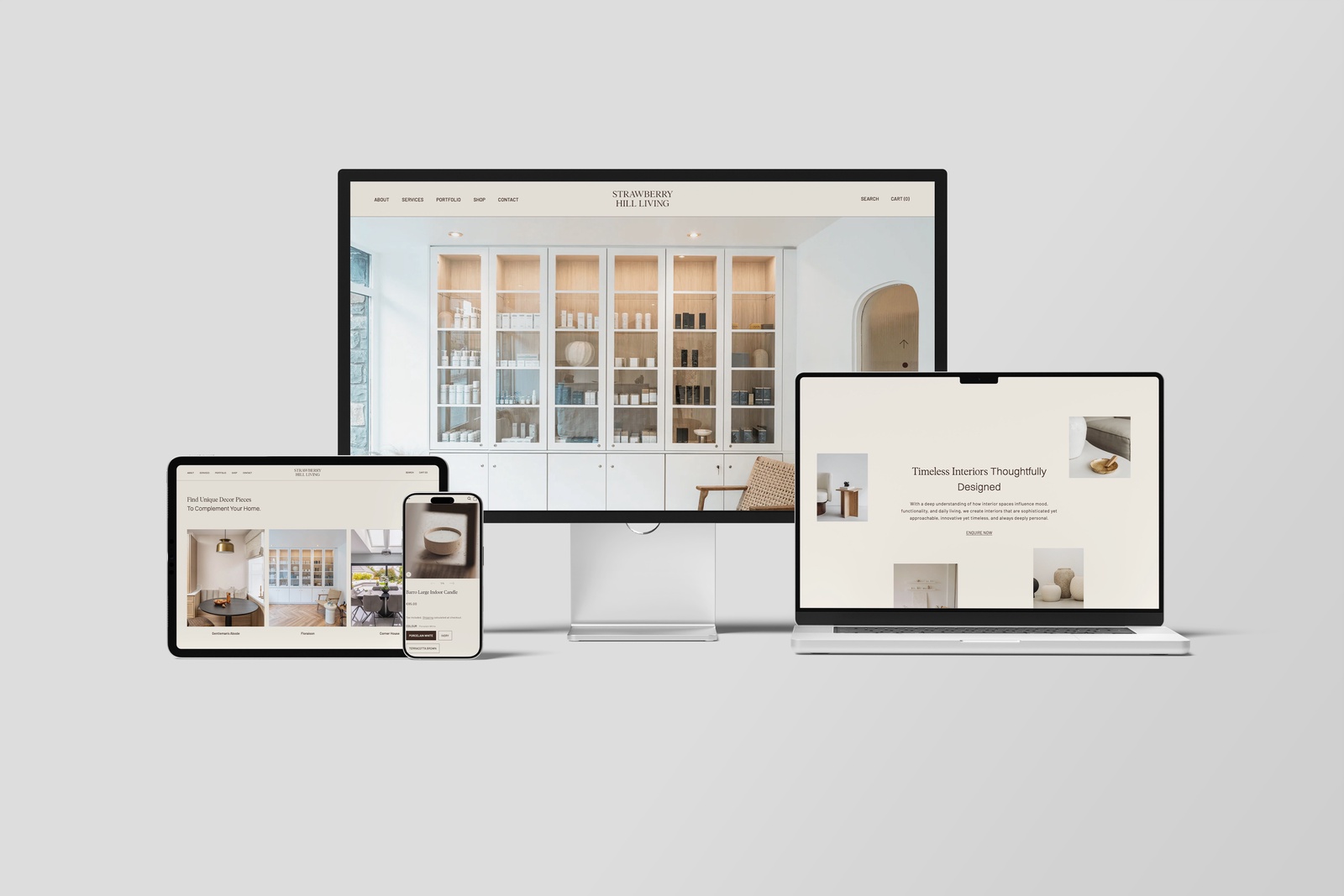 E-commerce - Strawberry Hill Living - Shopify