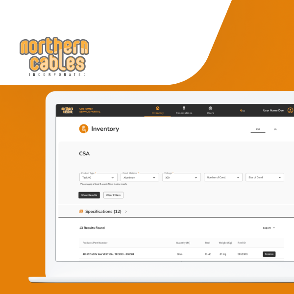 categories:applications development:services:web - Northern Cables - Manufacturier