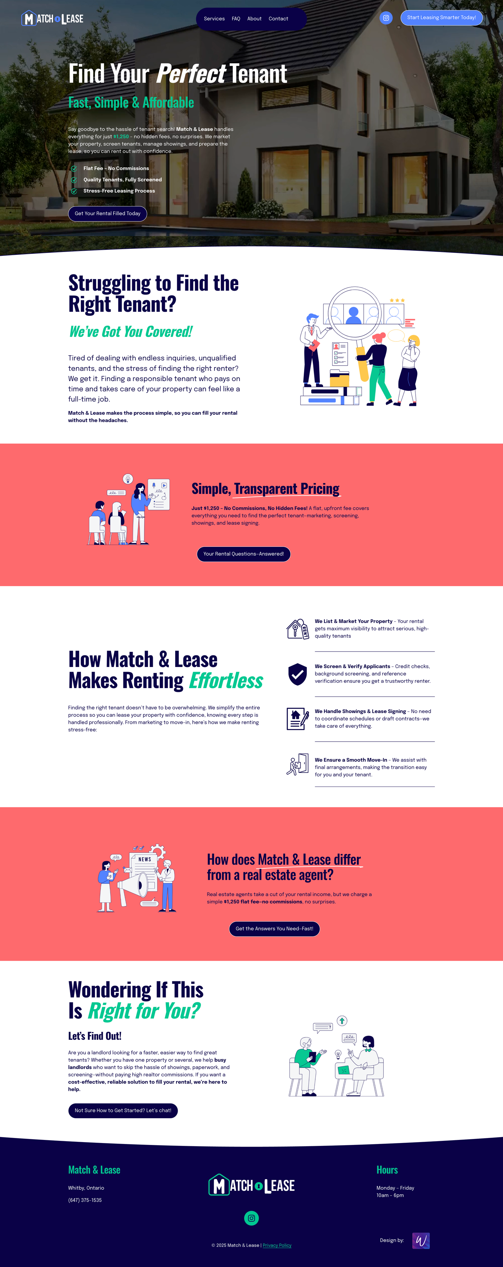 Static website - Match and Lease