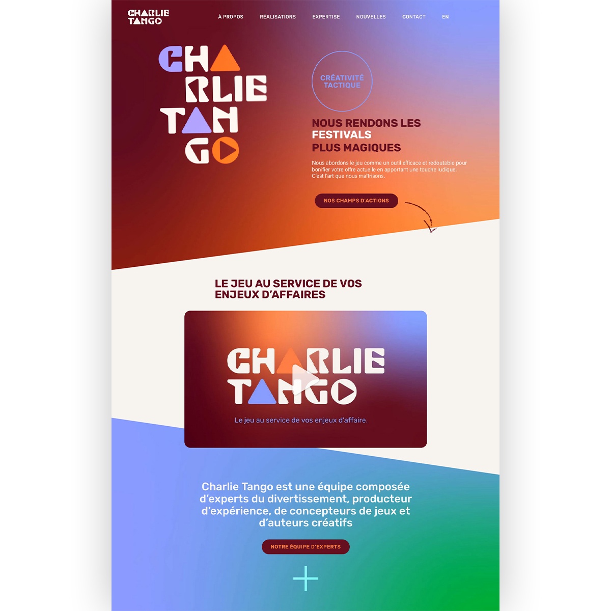 Site vitrine - Charlie Tango Games