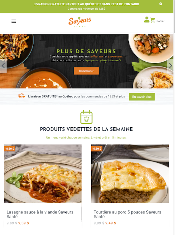 categories:website design/modification:services:e-commerce - Saveurs Santé