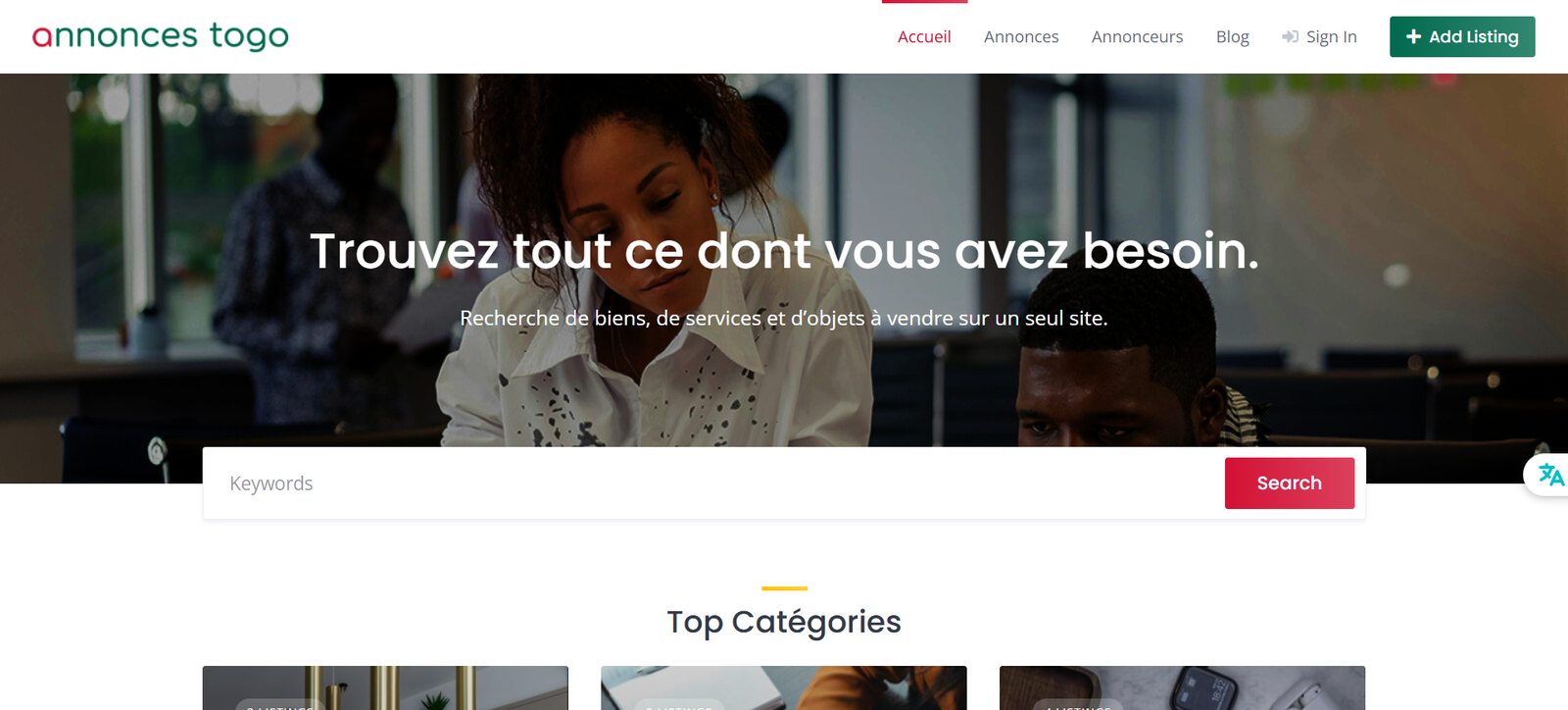 Web - annonces togo