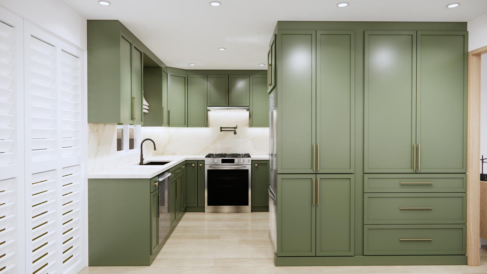 3D rendering & Technical drawing - Kitchen Design