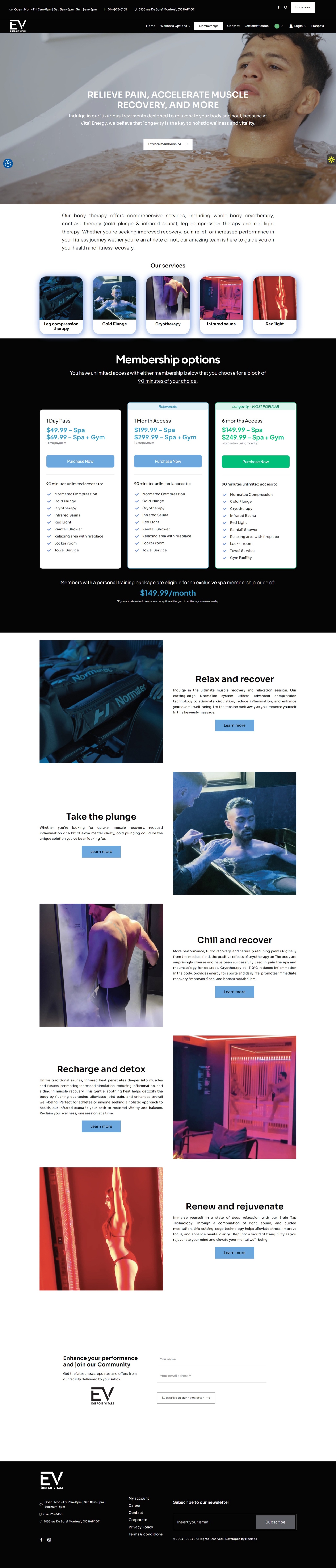 Static website - Spa Énergie Vitale