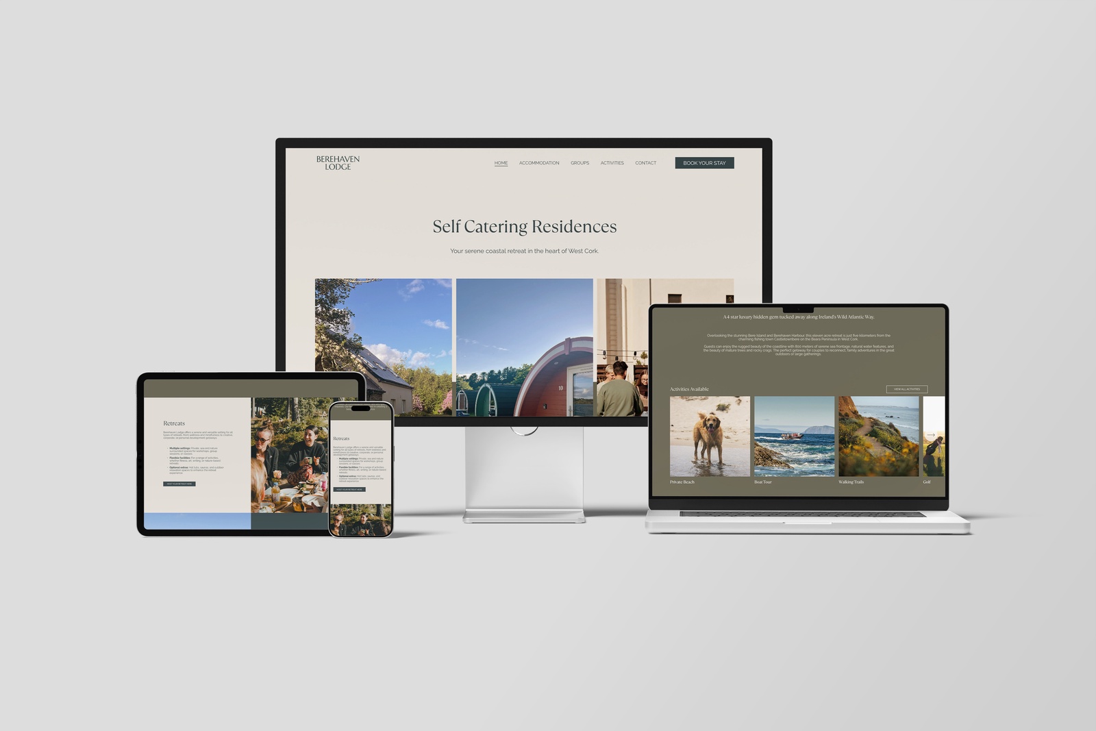 Static website - Berehaven Lodge - Squarespace