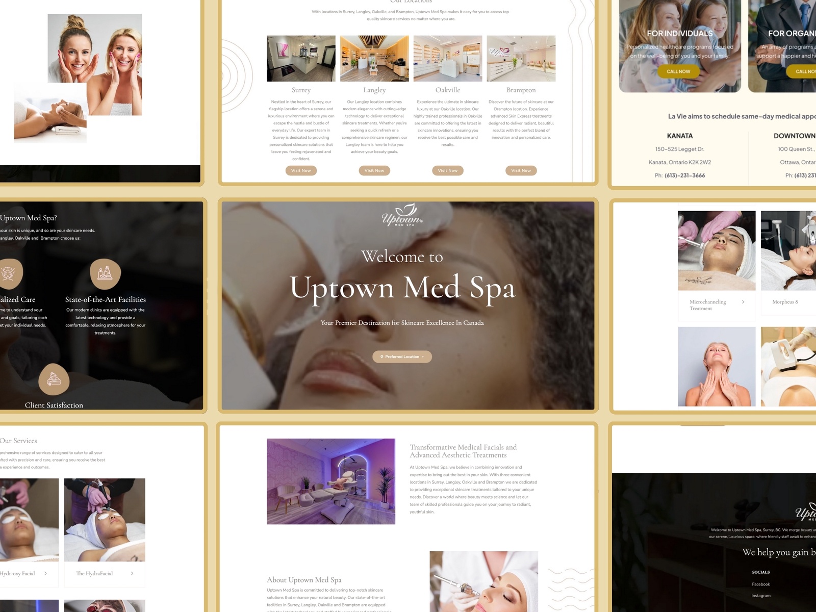 Image de marque et publicité (marketing 360) - Uptown Med Spa – Franchise Medical Spa (4 Locations)