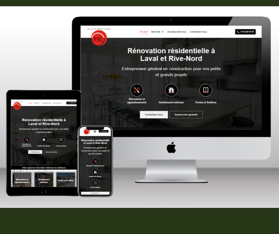 Static website - Les Constructions FBC