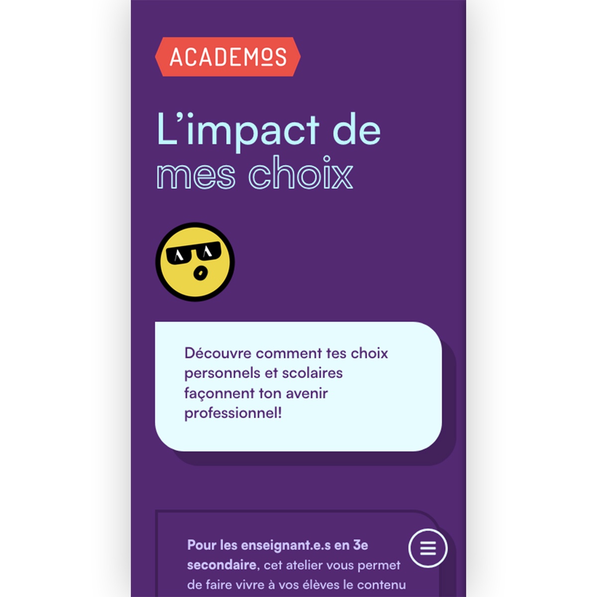 Site vitrine - L'impact de mes choix