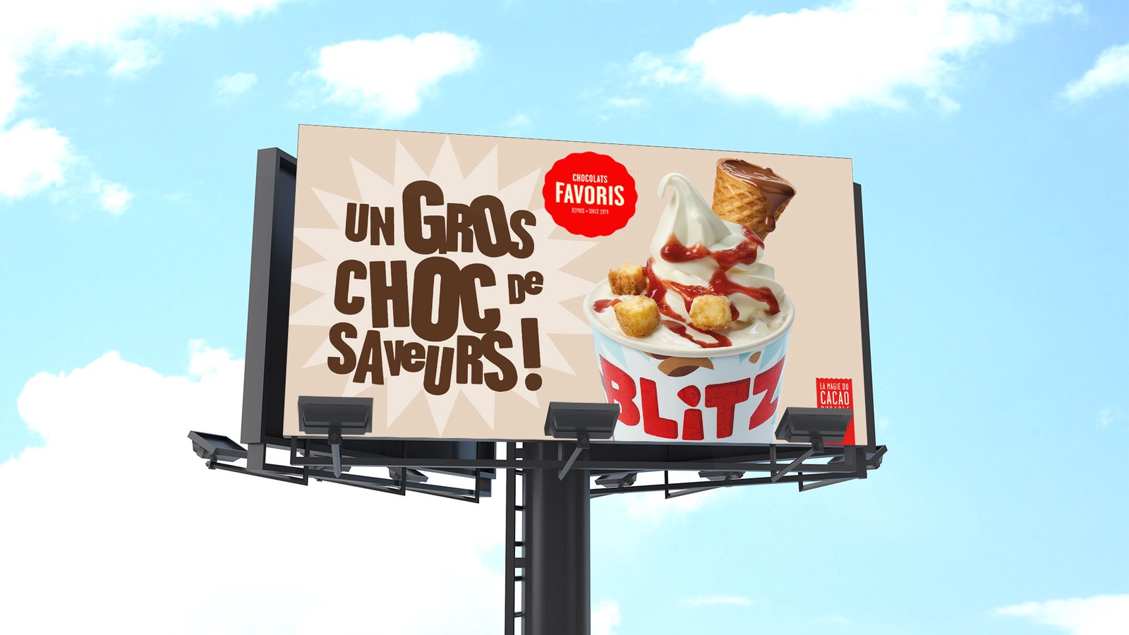 Branding and advertising (360 Marketing) - Chocolats Favoris - Iceberg à l’horizon