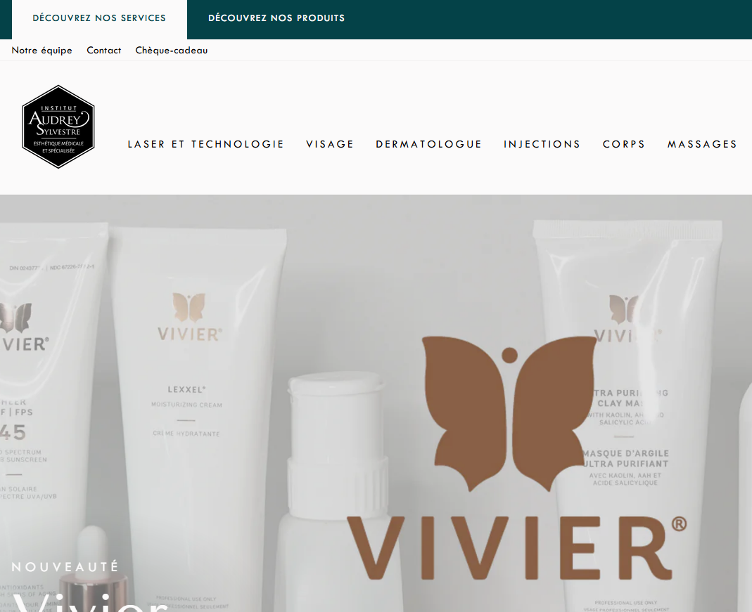 categories:website design/modification:services:e-commerce - Boutique en ligne / Soins esthétiques