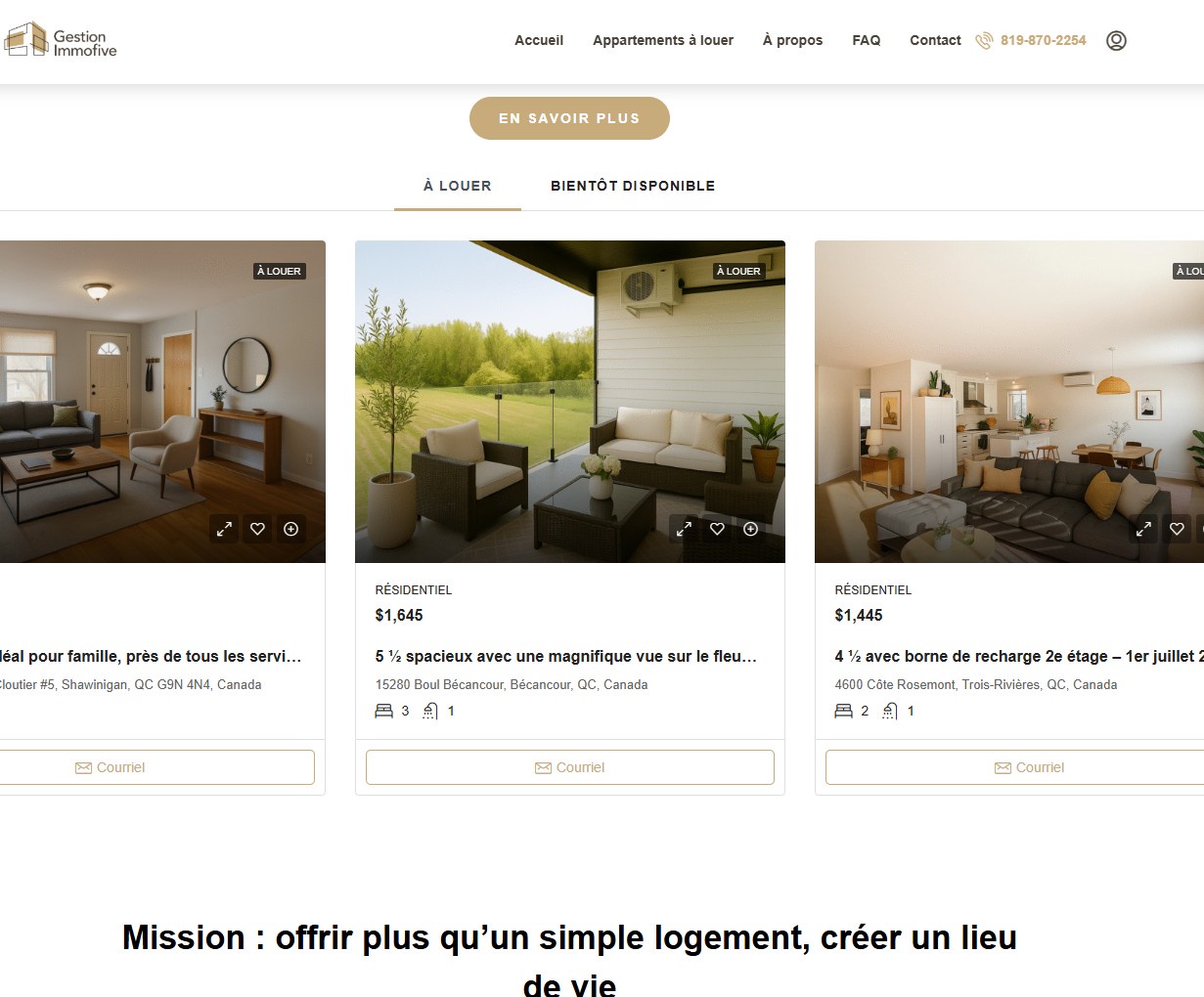 Static website - Site vitrine - Immobilier locatif