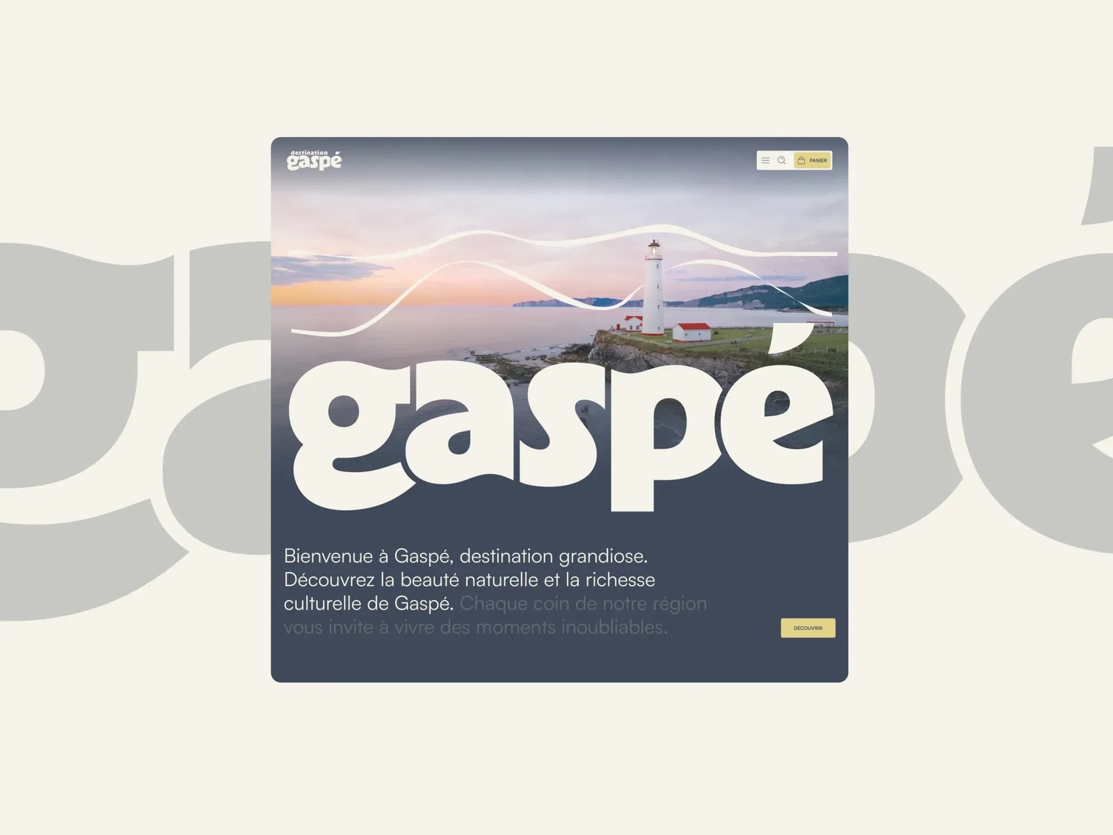 Site vitrine - Site Web - Destination Gaspé