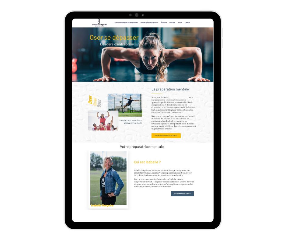 categories:website design/modification:services:static website - Isabelle Grégoire Préparatrice mentale