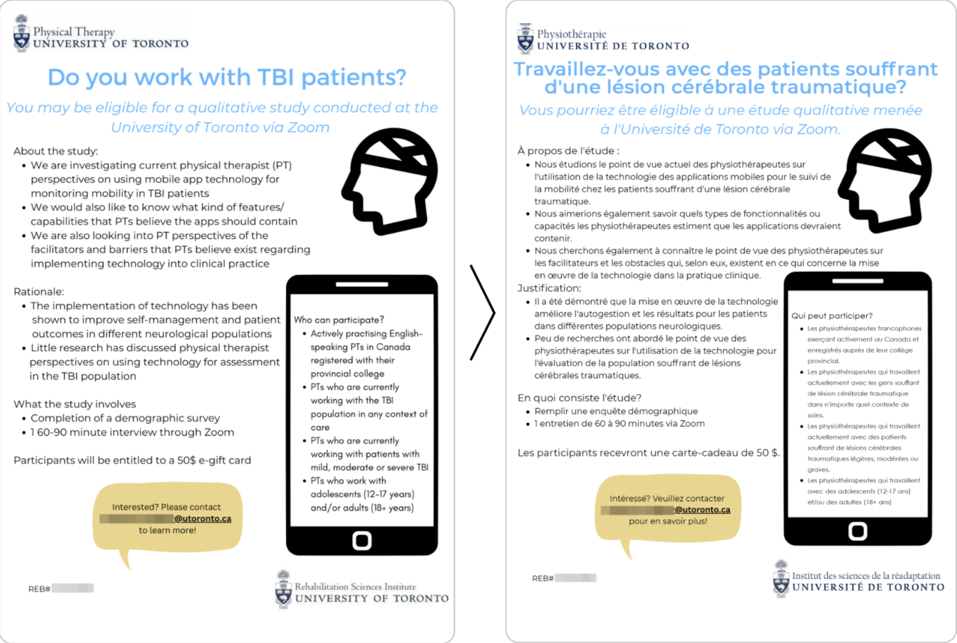 English to French - Materials for a medical research